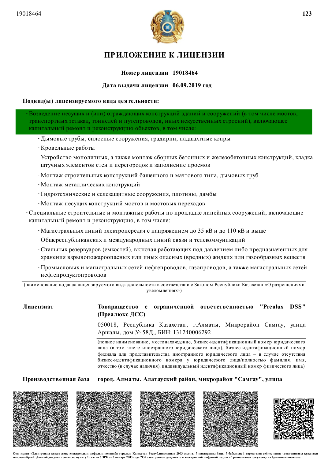 Приложение к лицензии Prealux DSS по несущим и ограждающим конструкциям